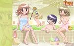  bath hidamari_sketch hiro miyako nude sae towel yuno 