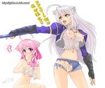  animal_ears artist_request blush breasts censored character_request dog_days ginko_(silver_fox) large_breasts leonmitchelli_galette_des_rois millhiore_f_biscotti nipples pubic_hair pussy torn_clothes weapon 