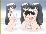  3girls bathing hanaukyo_maid_tai hanaukyo_maid_tai_episode_1 inchigo oppai oshiri ringo sango screen_capture 