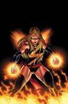  angry blonde boots carol_danvers costume fire fists long_hair marvel mask ms_marvel super_heroine tagme 