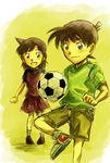  detective_conan kudou_shinichi lucky-dog1 mouri_ran soccer 