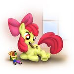  applebloom_(mlp) crayons cub cutie_mark equine female feral friendship_is_magic horse mammal my_little_pony plain_background pony solo unknown_artist white_background young 