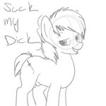  balls cutie_mark equine feral friendship_is_magic hinauchi horse looking_at_viewer male mammal my_little_pony narcotic penis plain_background pony sheath sketch solo sword text weapon white_background 