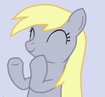  blonde_hair clapping clop derpy_hooves_(mlp) doctor_whoof_(mlp) doing_it_wrong equine eyes_closed female friendship_is_magic gif hair horse mammal my_little_pony pegasus pony solo unknown_artist 