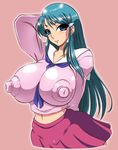  blue_eyes blue_hair breasts erect_nipples green_hair highres huge_breasts huge_nipples large_breasts nipples yukimaru_(gojo) yukimarugojo 