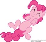  belly equine female feral friendship_is_magic fur hair horse lying mammal my_little_pony on_back pink_fur pink_hair pinkie_pie_(mlp) plain_background pony solo transparent_background unknown_artist 