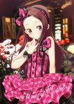  bad_id bad_pixiv_id blush bow brown_eyes brown_hair chika_(orange_pop) dress hairband idolmaster idolmaster_(classic) long_hair looking_at_viewer minase_iori smile solo 