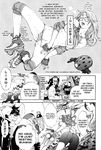  4boys air_gear ass breasts comic glasses greyscale hands hard_translated legs lips long_hair medium_breasts monochrome multiple_boys multiple_girls oogure_ito open_mouth translated underboob 