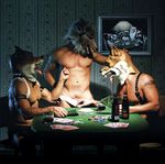  bad_behaviour_publishing beer canine chair dog gay glass human leather male mask nipples photo picture poker table wolf 