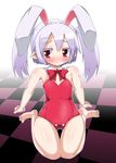  animal_ears astarotte_no_omocha! blush bunny_ears child ingrid_sorveig_sorgrims lotte_no_omocha! pointy_ears purple_hair raiden_(artist) red_eyes 