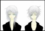  2boys brothers different_eyes heterochromia multiple_boys open_clothes open_shirt shirt siblings silver_hair twins 
