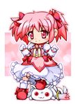  :3 bad_id bad_pixiv_id blush bow chibi choker creature dress frills full_body gem gloves hair_ribbon kaname_madoka kneehighs kyubey magical_girl mahou_shoujo_madoka_magica mary_janes pink_eyes pink_hair ribbon shoes short_hair short_twintails smile twintails white_gloves white_legwear zipang_(zip@ng_works) 