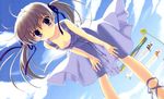  blue_eyes cleavage dress nanao_naru original scan sky summer_dress twintails 