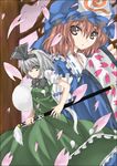  cherry_blossoms katana konpaku_youmu myon saigyouji_yuyuko shingetsu_takehito sword touhou weapon 