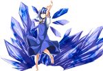  barefoot blue_eyes blue_hair cirno feet jyuuji touhou 