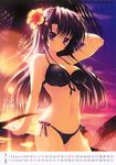  bikini calendar erect_nipples lyrical_lyric mikeou mizugi pink_chuchu takami_rin 