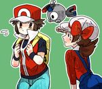  1girl blue_(pokemon) cosplay crossdressing gen_1_pokemon genderswap hat kotone_(pokemon) lowres magnemite orange_tamago pokemon pokemon_(creature) pokemon_(game) red_(pokemon) red_(pokemon)_(cosplay) reverse_trap 