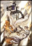  axe battle_axe monster nipples nude shiny shirow_masamune 