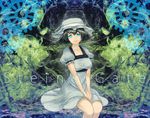  blue_eyes dress hat kitayuki_kajika shiina_mayuri sitting solo steins;gate v_arms 