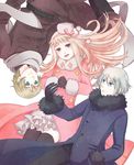  axis_powers_hetalia belarus belarus_(hetalia) blonde blue_eyes blush brown_hair genderswap gloves happy hat long_hair open_mouth purple_eyes russia russia_(hetalia) scarf short_hair skirt thighhighs ukraine ukraine_(hetalia) waniwani white_hair winter_clothes 