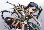  armor baseson cleavage kanu katagiri_hinata koihime_musou sword thighhighs 