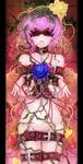  bdsm belt blindfold blue_flower blue_rose blush bondage bound chain flower komeiji_satori md5_mismatch naked_belt nude purple_hair red_flower red_rose rose sai-go short_hair solo tears touhou yellow_flower yellow_rose 