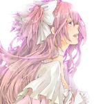 kaname_madoka long_hair mahou_shoujo_madoka_magica pink_eyes pink_hair ribbon solo spoilers tenni_noboru ultimate_madoka 