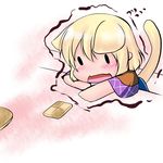  animal_ears blonde_hair cat_ears cat_tail chibi cookie extra_ears food hoshizuki_(seigetsu) kemonomimi_mode mizuhashi_parsee open_mouth puru-see solo tail touhou trembling |_| 