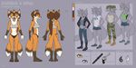  canine clothed clothing female fox karisha karisha_and_mena mammal mena merystic model_sheet multi_head siamese siamese_twins skimpy 