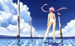  amano_kozue aria barefoot clouds feet mizunashi_akari nude_filter photoshop sky summer wallpaper water 