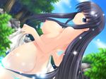  anus bath black_hair blue_eye breasts butt game_cg large_breasts long_hair nipples nude oppai outdoor_bath sparkle tagme towel 