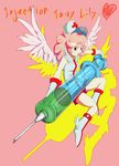  angel fairy injection_fairy_lily nurse syringe text wings yugioh 