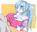  aoi_(gegege_no_kitarou) blue_skin blush breasts censored gegege_no_kitarou large_breasts makarou paizuri penis smile touei yuki_onna yuki_onna_(gegege_no_kitarou) 