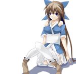  blue_eyes brown_hair jyuuji long_hair pantsu very_long_hair 