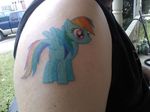  equine female feral friendship_is_magic horse mammal my_little_pony pegasus pony rainbow_dash_(mlp) real regret taking_it_too_far tattoo unknown_artist wings 