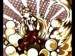  bad_id bad_pixiv_id bow explosion fujiwara_no_mokou hair_bow komoekomoe letterboxed solo touhou 