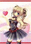  bowtie cleavage corset heart kino kinokonomi see_through thighhighs transparent_clothing twin_tails 