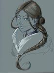  artist_request avatar:_the_last_airbender avatar_(series) blue_eyes braid brown_hair fur_collar katara lips nickelodeon single_braid sketch solo 