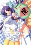  apricot_(company) breasts dress erect_nipples fixed large_breasts natsume_eri open_mouth ouka_sengoku pantsu string_panties thighhighs uesugi_kenshin_(ouka_sengoku) wardrobe_malfunction 