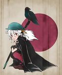  bird child crow original red_eyes ryo shota white_hair 