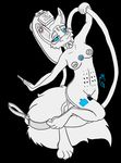  blue_eyes breasts canine cyborg female flat_color flat_colors fox foxii looking_at_viewer mammal nintendo plain_background silvermidnight smile solo video_games wii wii-tan 