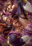  1boy anal balrog blonde_hair capcom cum cum_while_penetrated highres long_hair male male_focus penis solo street_fighter tentacle tentacles_on_male torn_clothes vega yaoi 