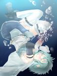  1girl asphyxiation bad_id bad_pixiv_id blue_hair closed_eyes drowning gloves mahou_shoujo_madoka_magica miki_sayaka short_hair solo thighhighs underwater wet wet_clothes 