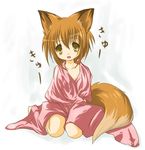  blanket fang fox_tail kemonomimi kitsunemimi 