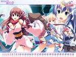  calendar cleavage palette pantsu pantyhose steal_my_heart tamahiyo wallpaper 