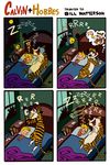  bed calvin calvin_and_hobbes comic eating feline galgard hobbes human humor humour mammal morning night noisy sleeping snore stripes tiger 