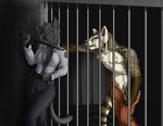  anthro breasts cat civet feline female fur licking mammal netherwulf officer police prison prisoner tongue topless undressing 