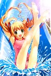  fixme pastel ribbons swimsuits wet yuki_usagi yuuki_haruka 