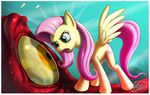  cutie_mark dragon equine female feral fernando_faria fluttershy_(mlp) friendship_is_magic fur green_eyes hair horse long_hair male mammal my_little_pony pegasus pink_hair pony the_stare wings yellow_fur 