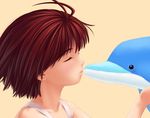  ahoge dolphin idolmaster kikuchi_makoto kiss nekopuchi tagme 
